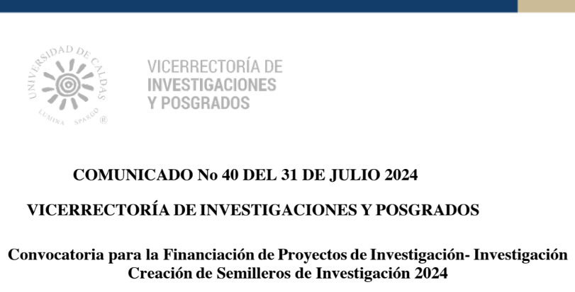 Convocatoria para la Financiación de Proyectos de Investigación ...